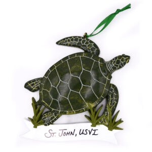 Green Turtle St. John Ornament